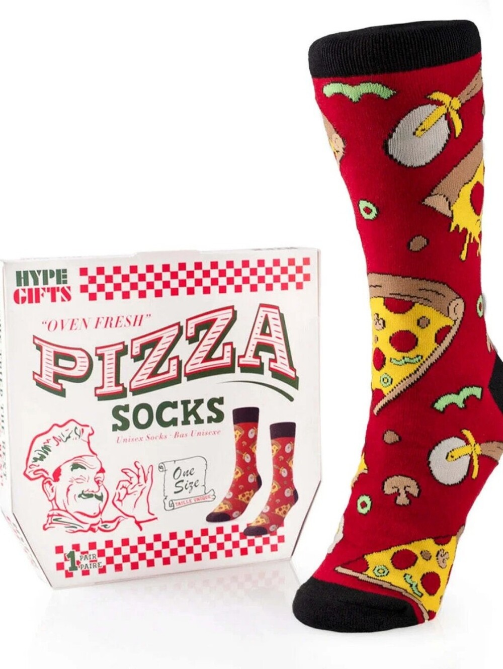 Pizza Socks In Box New